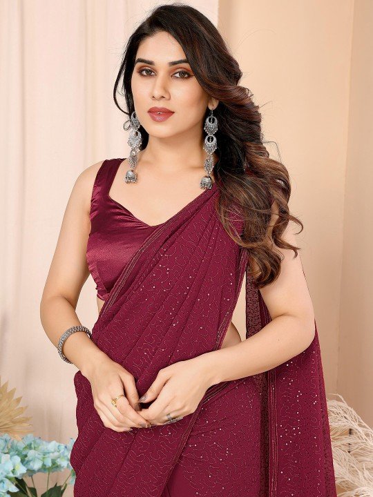 Embellished Ready to Wear Saree - Image 3