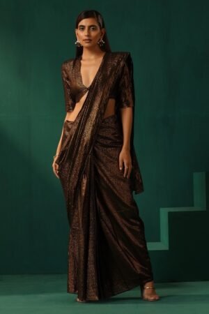 Striped Zari Pure Cotton Ready to Wear Saree