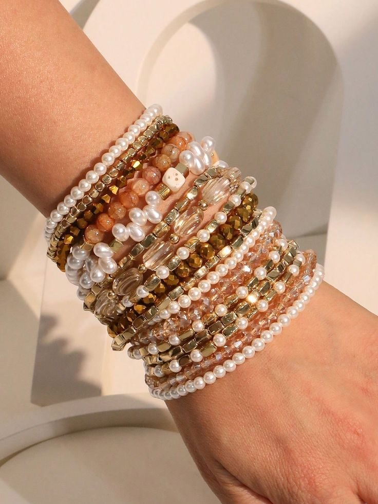 Multi-Layered Beaded Bracelet Stack