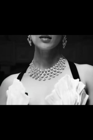 Stunning Black-and-White Diamond Necklace