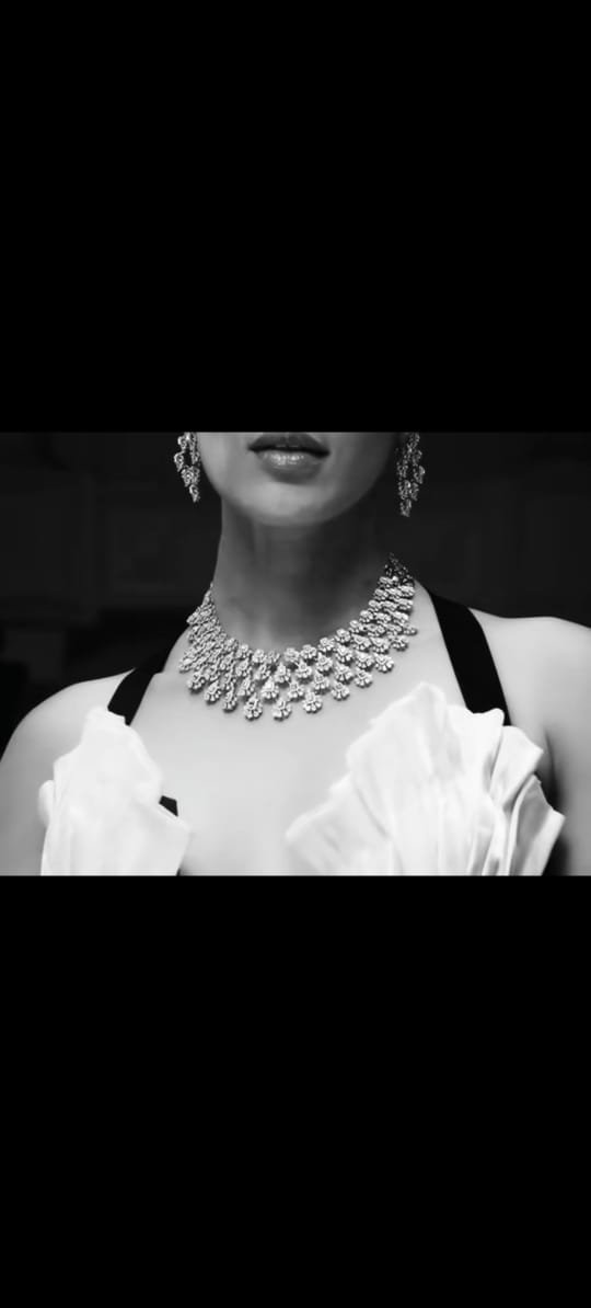 Stunning Black-and-White Diamond Necklace