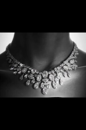 Exquisite Black-and-White Diamond Necklace
