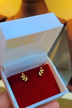 Delicate Gold Leaf Earrings