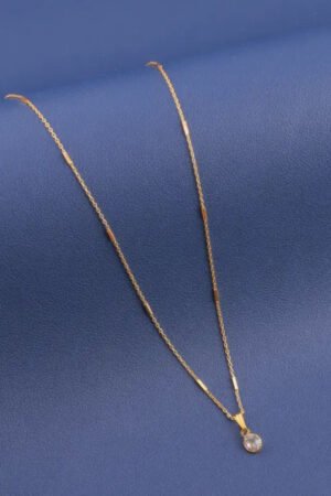 Gold-Plated Circular Pendants With Chains