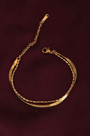 Gold-Plated Wraparound Bracelet